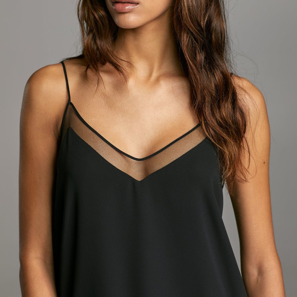 Aritzia Babaton Galen Black Mesh Camisole 🖤